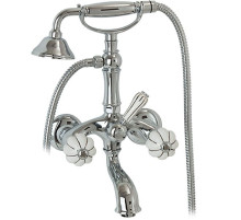 Смеситель для ванны Migliore Olivia 19012 Хром Белый декор Платина