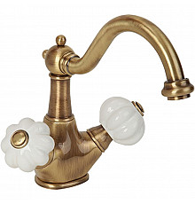 Смеситель для раковины Migliore Olivia 19000 Бронза Белый