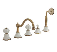 Смеситель на борт ванны Migliore Olivia 18997 Бронза Белый