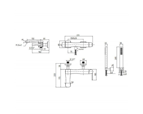 Приобрести Смеситель для ванны Migliore Opera 19039 Хром в магазине сантехники Santeh-Crystal.ru
