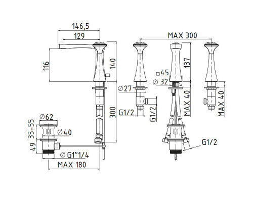 Купить Смеситель для раковины Migliore Opera 19044 Хром в магазине сантехники Santeh-Crystal.ru
