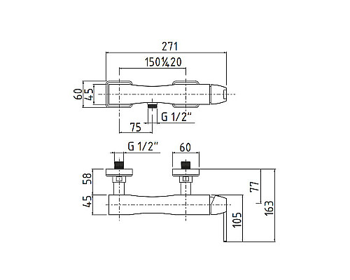 Купить Смеситель для душа Migliore Opera 19040 Хром в магазине сантехники Santeh-Crystal.ru