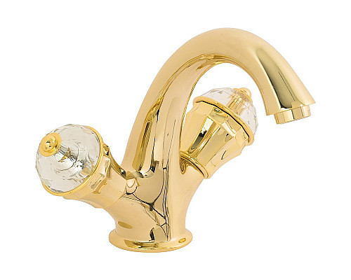 Купить Смеситель для раковины Migliore Prestige Crystal 28014 Золото в магазине сантехники Santeh-Crystal.ru