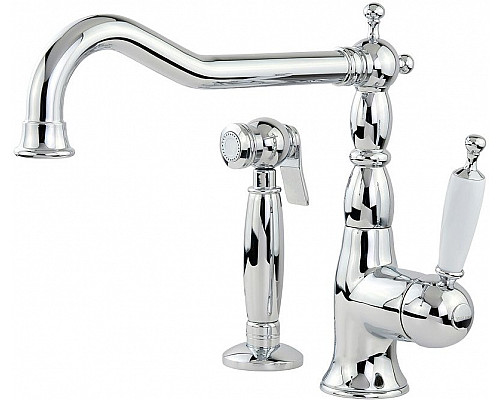 Купить Смеситель для кухни Migliore Cucina Oxford 25796 Хром Белый в магазине сантехники Santeh-Crystal.ru