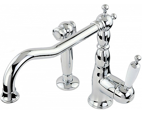 Купить Смеситель для кухни Migliore Cucina Oxford 25796 Хром Белый в магазине сантехники Santeh-Crystal.ru