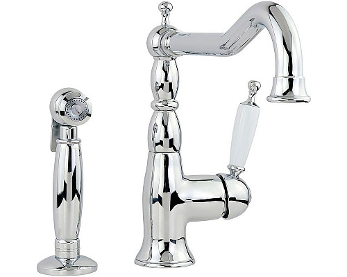 Купить Смеситель для кухни Migliore Cucina Oxford 25796 Хром Белый в магазине сантехники Santeh-Crystal.ru