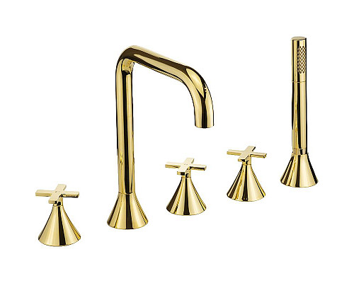 Приобрести Смеситель на борт ванны Migliore Sirius 28172 Золото в магазине сантехники Santeh-Crystal.ru