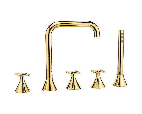 Приобрести Смеситель на борт ванны Migliore Sirius 28172 Золото в магазине сантехники Santeh-Crystal.ru