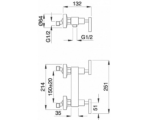 Купить Смеситель для душа Migliore Syntesi ML.SNS-7946.CR Хром в магазине сантехники Santeh-Crystal.ru