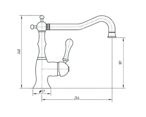 Купить Смеситель для кухни Migliore Team 18210 Бронза в магазине сантехники Santeh-Crystal.ru