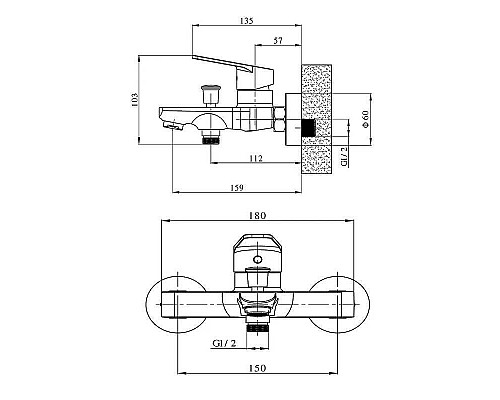 Приобрести Смеситель для ванны Orange Felix M14-100cr Хром в магазине сантехники Santeh-Crystal.ru