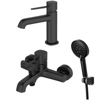 Комплект смесителей Orange Karl M05-311b Черный матовый