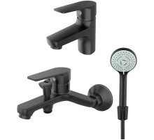 Комплект смесителей Orange Loop M26-311b Черный