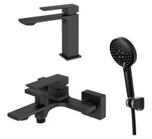 Комплект смесителей Orange Lutz M04-311b Черный матовый