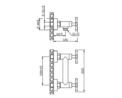 Купить Смеситель для душа Orange Mia M34-200Ni Никель в магазине сантехники Santeh-Crystal.ru