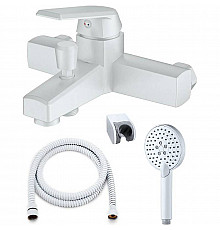 Смеситель для ванны Orange OneLife P02-300w Белый матовый