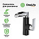 Купить Смеситель для раковины Orange OneLife P08-921b Черный матовый Хром глянцевый в магазине сантехники Santeh-Crystal.ru
