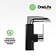 Купить Смеситель для раковины Orange OneLife P08-921b Черный матовый Хром глянцевый в магазине сантехники Santeh-Crystal.ru