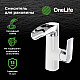 Купить Смеситель для раковины Orange OneLife P08-921w Белый матовый Хром глянцевый в магазине сантехники Santeh-Crystal.ru