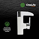 Купить Смеситель для раковины Orange OneLife P08-921w Белый матовый Хром глянцевый в магазине сантехники Santeh-Crystal.ru