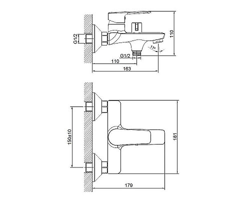 Заказать Смеситель для ванны Orange Sofi 2.0 M46-100cr Хром в магазине сантехники Santeh-Crystal.ru