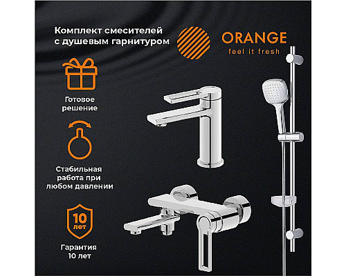 Приобрести Комплект смесителей Orange Splito M36-311cr Хром в магазине сантехники Santeh-Crystal.ru