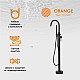 Купить Смеситель для ванны Orange Steel M99-336b Черный матовый в магазине сантехники Santeh-Crystal.ru