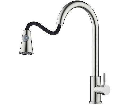 Заказать Смеситель для кухни Orange Steel M99-120st Сталь в магазине сантехники Santeh-Crystal.ru