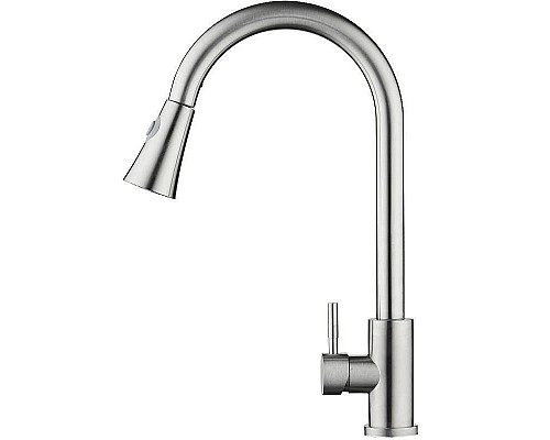 Заказать Смеситель для кухни Orange Steel M99-120st Сталь в магазине сантехники Santeh-Crystal.ru