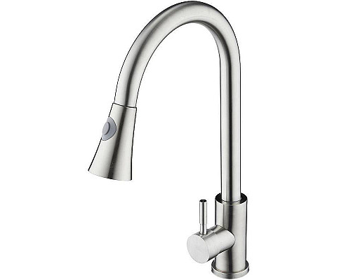 Заказать Смеситель для кухни Orange Steel M99-120st Сталь в магазине сантехники Santeh-Crystal.ru