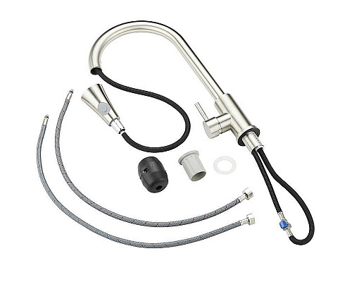 Заказать Смеситель для кухни Orange Steel M99-120st Сталь в магазине сантехники Santeh-Crystal.ru