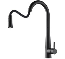 Смеситель для кухни Orange Steel M99-007b Черный матовый