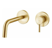 Смеситель для раковины Paffoni Light LIG007HGSP70 Золото медовое брашированное