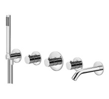 Смеситель для ванны Paffoni Modular Box MDE001CR с термостатом Хром