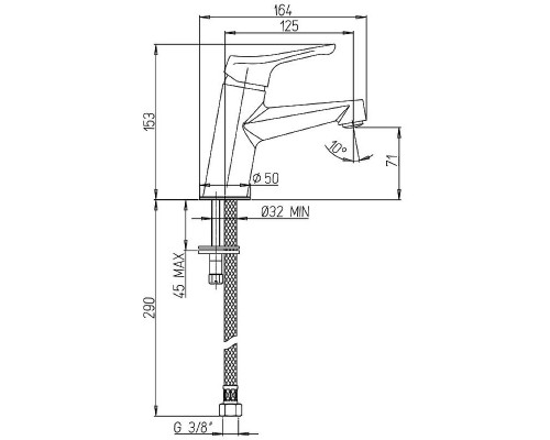Приобрести Смеситель для раковины Paini Bios 05 05CR205LMKM Хром в магазине сантехники Santeh-Crystal.ru