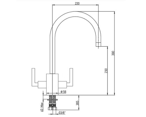 Приобрести Смеситель для кухни Paini Cucina 64CR490Q12QKM Хром в магазине сантехники Santeh-Crystal.ru