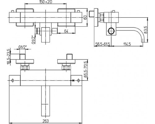 Заказать Смеситель для ванны Paini Dax 84CR105TH с термостатом Хром в магазине сантехники Santeh-Crystal.ru