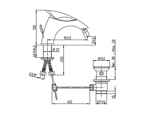Заказать Смеситель для биде Paini F1CR3062SKM Хром в магазине сантехники Santeh-Crystal.ru