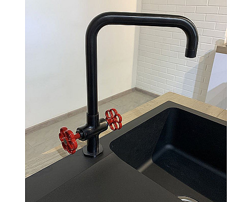 Заказать Смеситель для кухни Paini Garage 72PZ490RB599BREPT Черный матовый в магазине сантехники Santeh-Crystal.ru
