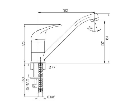 Приобрести Смеситель для кухни Paini Jolly 69CR573KM Хром в магазине сантехники Santeh-Crystal.ru