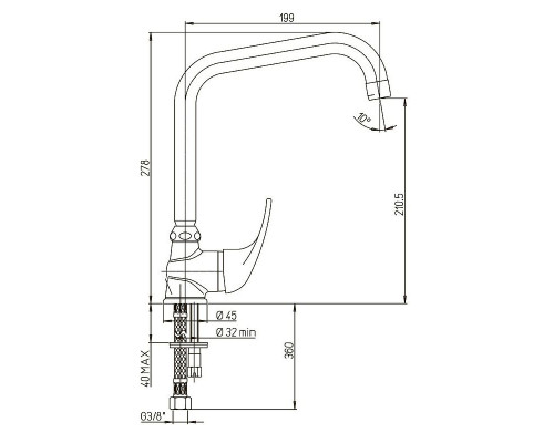 Купить Смеситель для кухни Paini Jolly 69CR594ZKM Хром в магазине сантехники Santeh-Crystal.ru