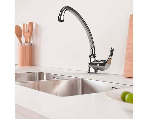 Приобрести Смеситель для кухни Paini Jolly 69CR592ZLMKM Хром в магазине сантехники Santeh-Crystal.ru