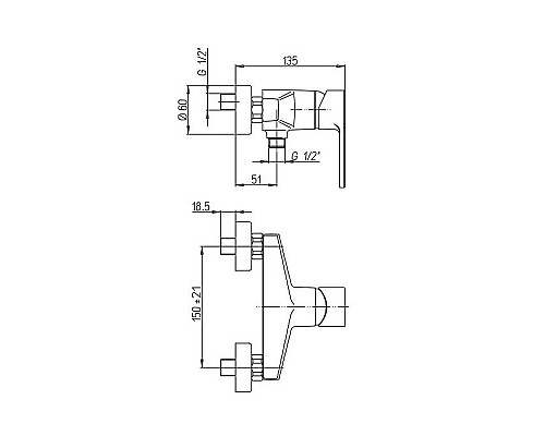 Приобрести Смеситель для душа Paini Le Mans 90CR5112SKM Хром в магазине сантехники Santeh-Crystal.ru