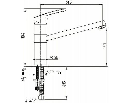 Заказать Смеситель для кухни Paini Miura MRCR573GMLMKM Хром в магазине сантехники Santeh-Crystal.ru