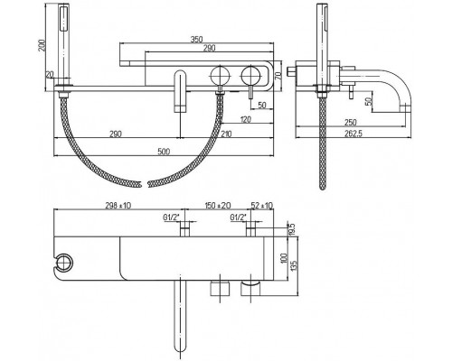 Приобрести Смеситель для ванны Paini Pad PDCR100B0 Хром Белый в магазине сантехники Santeh-Crystal.ru