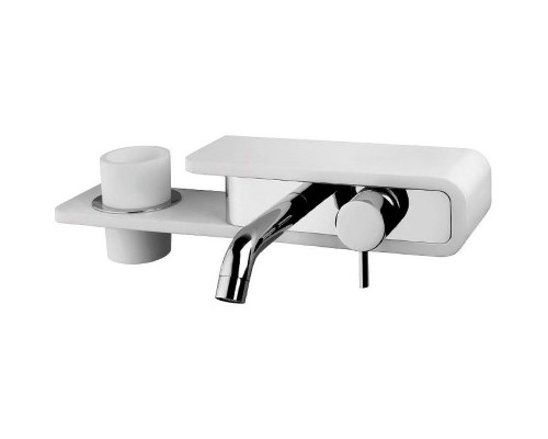 Купить Смеситель для раковины Paini Pad PDCR208B0 Хром Белый в магазине сантехники Santeh-Crystal.ru