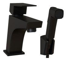 Смеситель для раковины Paini Torre 98YO205/574 с гигиеническим душем Черный матовый