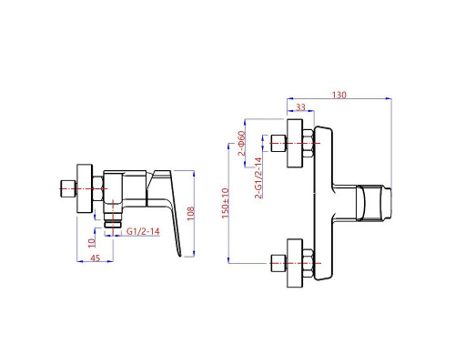 Заказать Смеситель для душа Paini Viva Style P4YO511 Черный матовый в магазине сантехники Santeh-Crystal.ru