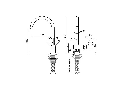 Santeh-Crystal.ru: Смеситель для кухни Paulmark Bend Be212066-SS Нержавеющая сталь Заказать Смеситель для кухни Paulmark Bend Be212066-SS Нержавеющая сталь в магазине сантехники Santeh-Crystal.ru