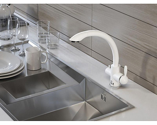 Santeh-Crystal.ru: Смеситель для кухни Paulmark Essen Es213001-431 Белый матовый Заказать Смеситель для кухни Paulmark Essen Es213001-431 Белый матовый в магазине сантехники Santeh-Crystal.ru